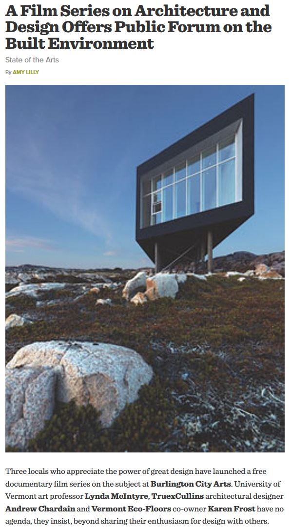 A Film Series on Architecture and Design Offers Public Forum on the Built Environment_September 2013